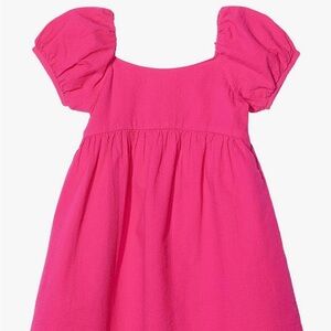 Janie AND Jack Girls Fuchsia Pink Puff Sleeve Seersucker Party Dress 8